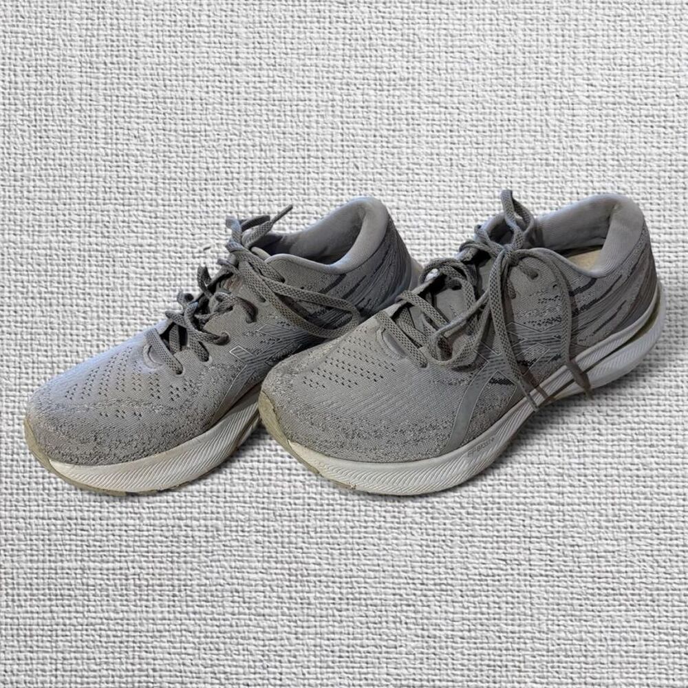 Asics Women's Grey and White Trainers